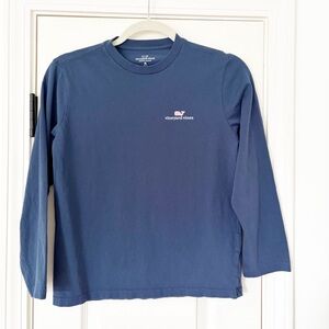 Vineyard Vines Boys Navy Long Sleeve Whale Tee medium (12-14)